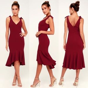 Wine Colored Cocktail Dress